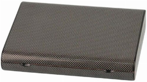 Humidor Carbon Finish mit Humidifier für ca.10 Zigarren