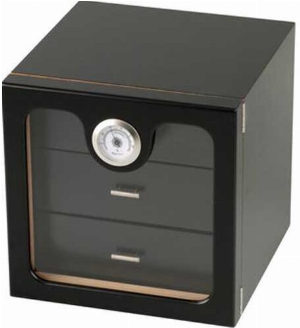 Humidor Schrank für ca. 50 Zigarren schwarz