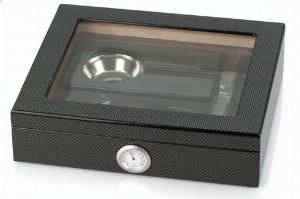 Humidor-Set mit Glasdeckel für ca. 15 Zigarren