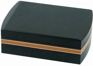 Humidor Set schwarz braun Lederoptik für ca.25 Zigarren