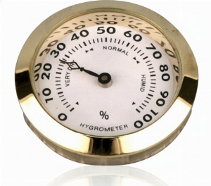 Hygrometer gold 37mm Durchmesser Einbaudurchmesser 34mm, mit Magnet