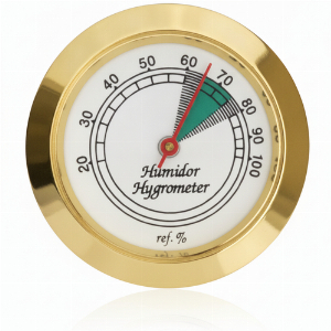 Hygrometer Ø37mm ohne Magnet Gold