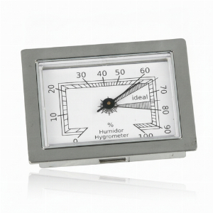 Hygrometer Rechteckig mit Magnet Silber