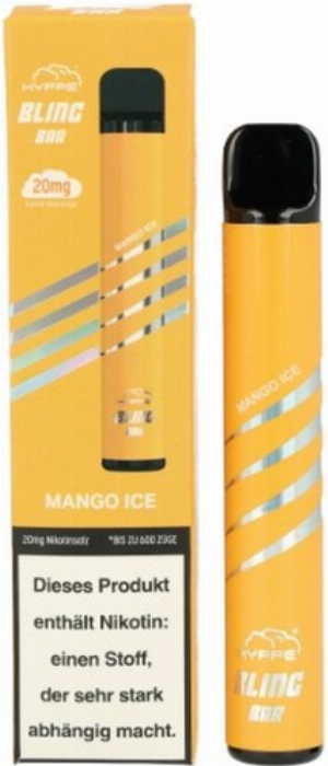 Hyppe Bling Bar 600 Einweg E-Zigarette Mango Ice 20mg 