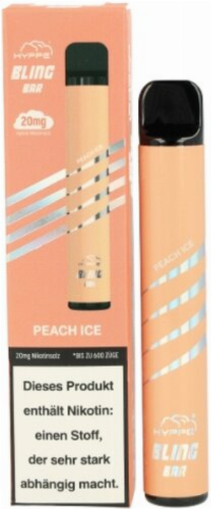 Hyppe Bling Bar 600 Einweg E-Zigarette Peach Ice 20mg 