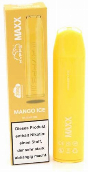Hyppe Maxx 600 Einweg E-Zigarette Mango Ice Aroma 20mg
