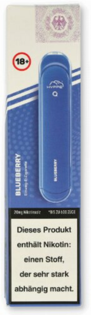 HYPPE Q 600 Einweg E-Zigarette Blueberry Aroma 20mg