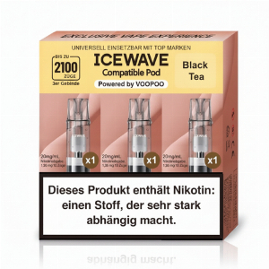 Icewave Compatible Pod Black Tea 20mg/ml 3 Stück