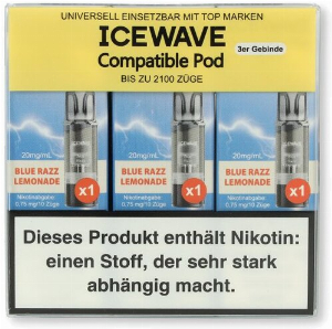 Icewave Compatible Pod Blue Razz Lemonade 20mg/ml 3 Stück