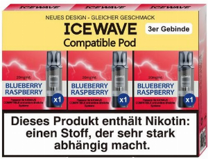 Icewave Compatible Pod Blueberry Raspberry 20mg/ml 3 Stück