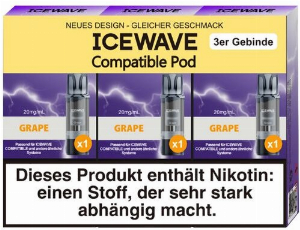 Icewave Compatible Pod Grape 20mg/ml 3 Stück