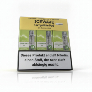 Icewave Compatible Pod Green Apple Ice 20mg/ml 3 Stück