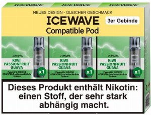 Icewave Compatible Pod Kiwi Passionfruit Guave 20mg/ml 3 Stück