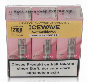 Icewave Compatible Pod Peach Sparkling Water 20mg/ml 3 Stück