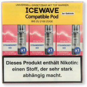 Icewave Compatible Pod Strawberry Ice 20mg/ml 3 Stück
