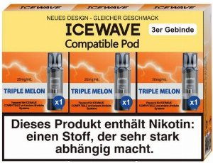 Icewave Compatible Pod Triple Melon 20mg/ml 3 Stück