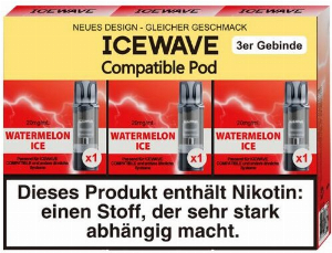 Icewave Compatible Pod Watermelon Ice 20mg/ml 3 Stück