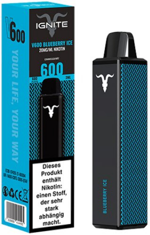 IGNITE V600 Einweg E-Zigarette Blueberry Ice 20mg