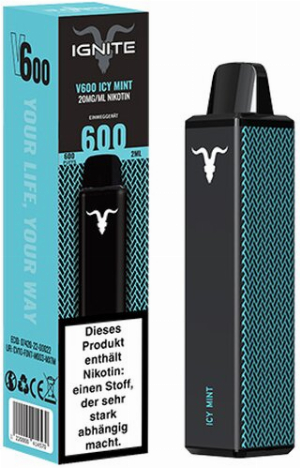 IGNITE V600 Einweg E-Zigarette Icy Mint 20mg