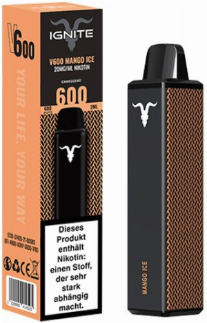 IGNITE V600 Einweg E-Zigarette Mango Ice 20mg