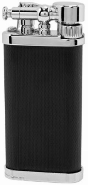 IM Corona Old Boy IC 64-9211 C Pfeifenfeuerzeug Schwarz matt - chrom gekörnt