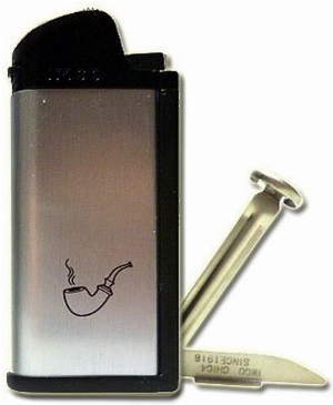 IMCO Chic 4 Pipe Stein Feuerzeug Silber