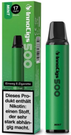 InnoCigs 500 Mint Aroma Einweg E-Shisha 17mg Nikotin