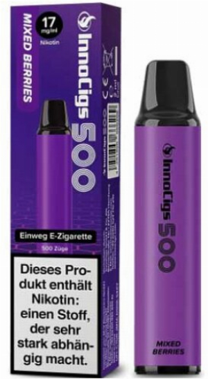 InnoCigs 500 Mixed Berries Aroma Einweg E-Shisha 17mg Nikotin