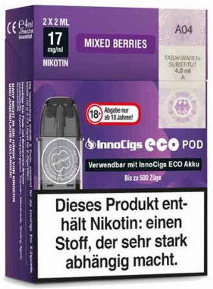 Innocigs Eco Pod Mixed Berries 17mg 2Stk.