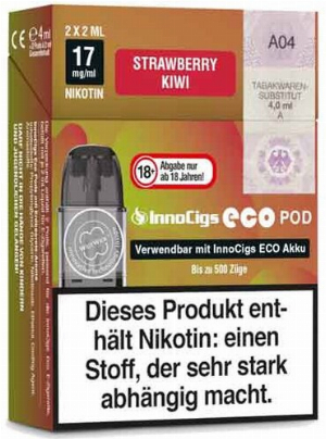 Innocigs Eco Pod Strawberry Kiwi 17mg 2Stk.