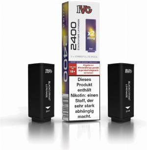 IVG 2400 4-Pod-System Blackcurrant Lemonade Prefilled Pod 2x2ml 20mg