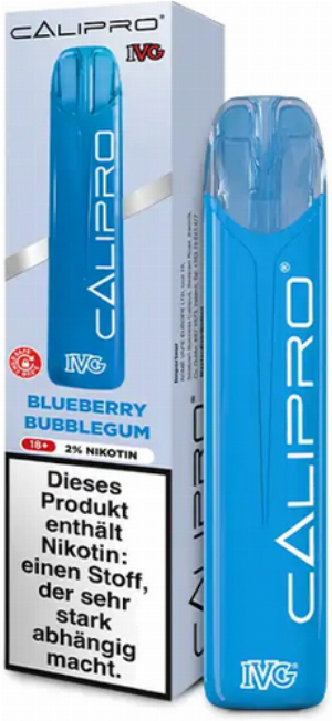 IVG Calipro Einweg E-Zigarette Blueberry Bubblegum 20mg