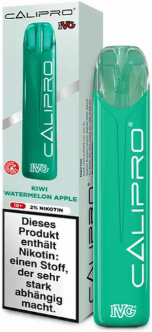 IVG Calipro Einweg E-Zigarette Kiwi Watermelon Apple 20mg