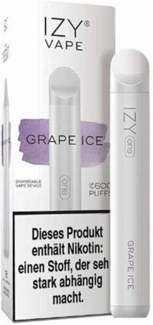 IZY One Einweg E-Shisha Grape Ice 0mg ca. 600 Züge