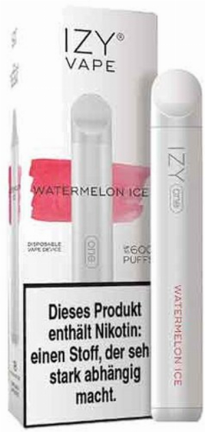 IZY One Einweg E-Shisha Watermelon Ice 0mg ca. 600 Züge