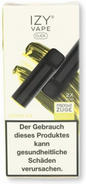IZY Vape Click 2.0 Lemon Ice Prefilled Pods 0mg 2x2ml