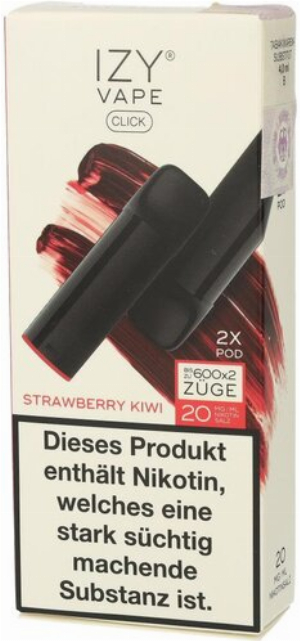 IZY Vape Click 2.0 Strawberry Kiwi Prefilled Pods 2x2ml 20mg