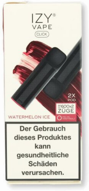 IZY Vape Click 2.0 Watermelon Ice Prefilled Pods 0mg 2x2ml