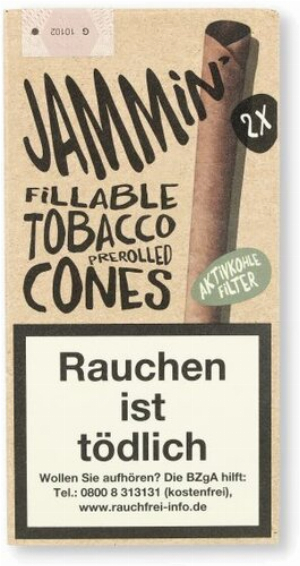 Jammin Fillable Tobacco Prerolled Cones 2 Stück  