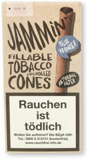 Jammin Fillable Tobacco Prerolled Cones Blue Wonder 2 Stück 