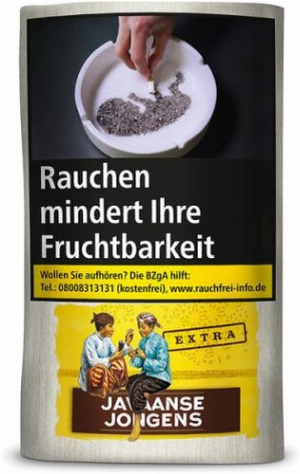 Javaanse Jongens Tabak Extra ohne Aromazusätze 30g Päckchen Zigarettentabak