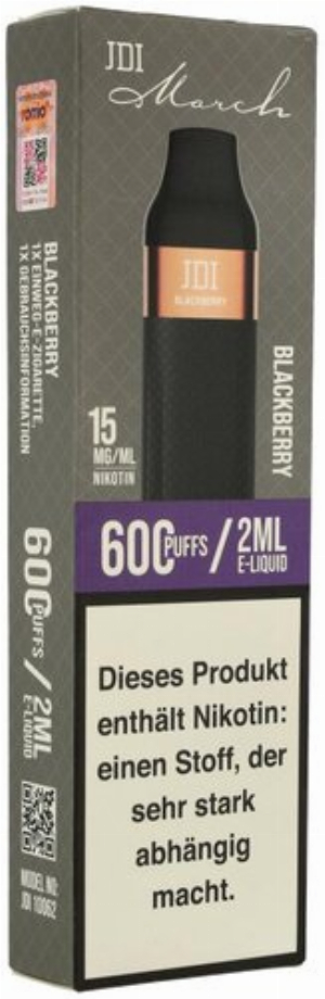 JDI March Einweg E-Zigarette Blackberry 15mg