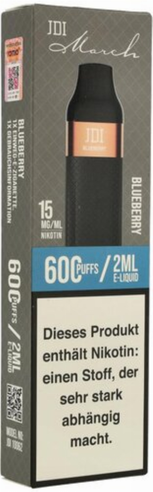 JDI March Einweg E-Zigarette Blueberry 15mg