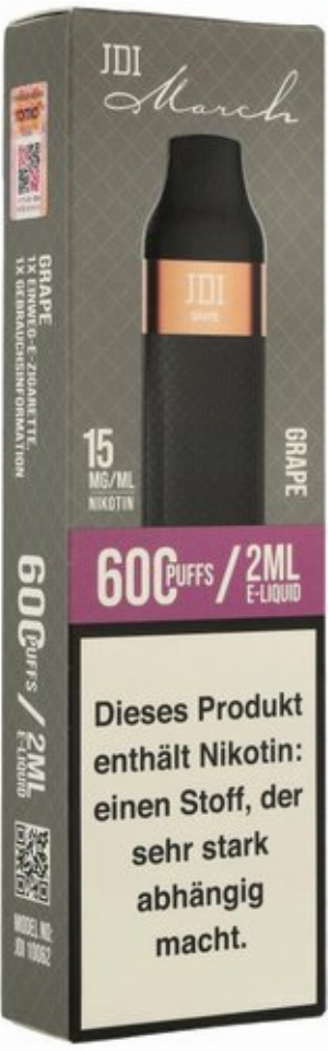 JDI March Einweg E-Zigarette Grape 15mg