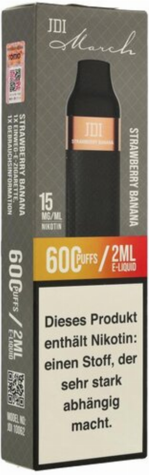 JDI March Einweg E-Zigarette Strawberry Banana 15mg