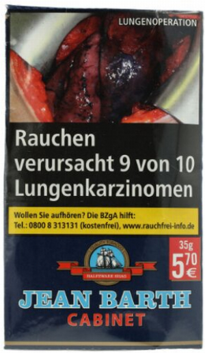 Jean Barth Tabak Cabinet Halfzware 35g Päckchen Zigarettentabak