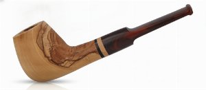 Jean Claude Olivenholz Pfeife Mundstücke in Cumberland-Design Nr.14