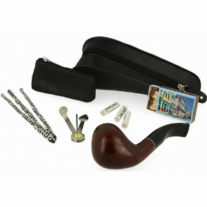 Jean Claude Pfeifen-Einsteigerset Lederoptik Schwarz Nr. 8 - B-Ware