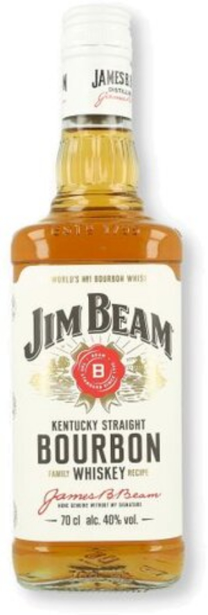 Jim Beam White Bourbon Whiskey Glas/EW 0,7 l 40% vol. Alkohol