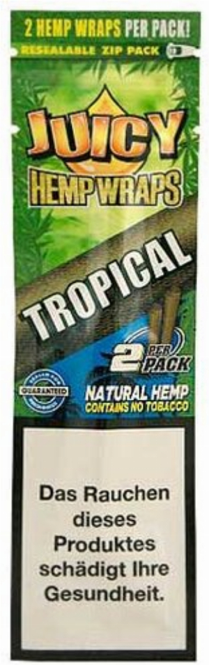 Juicy Blunts Hemp Wraps Tropical (Passion) 2Stk.